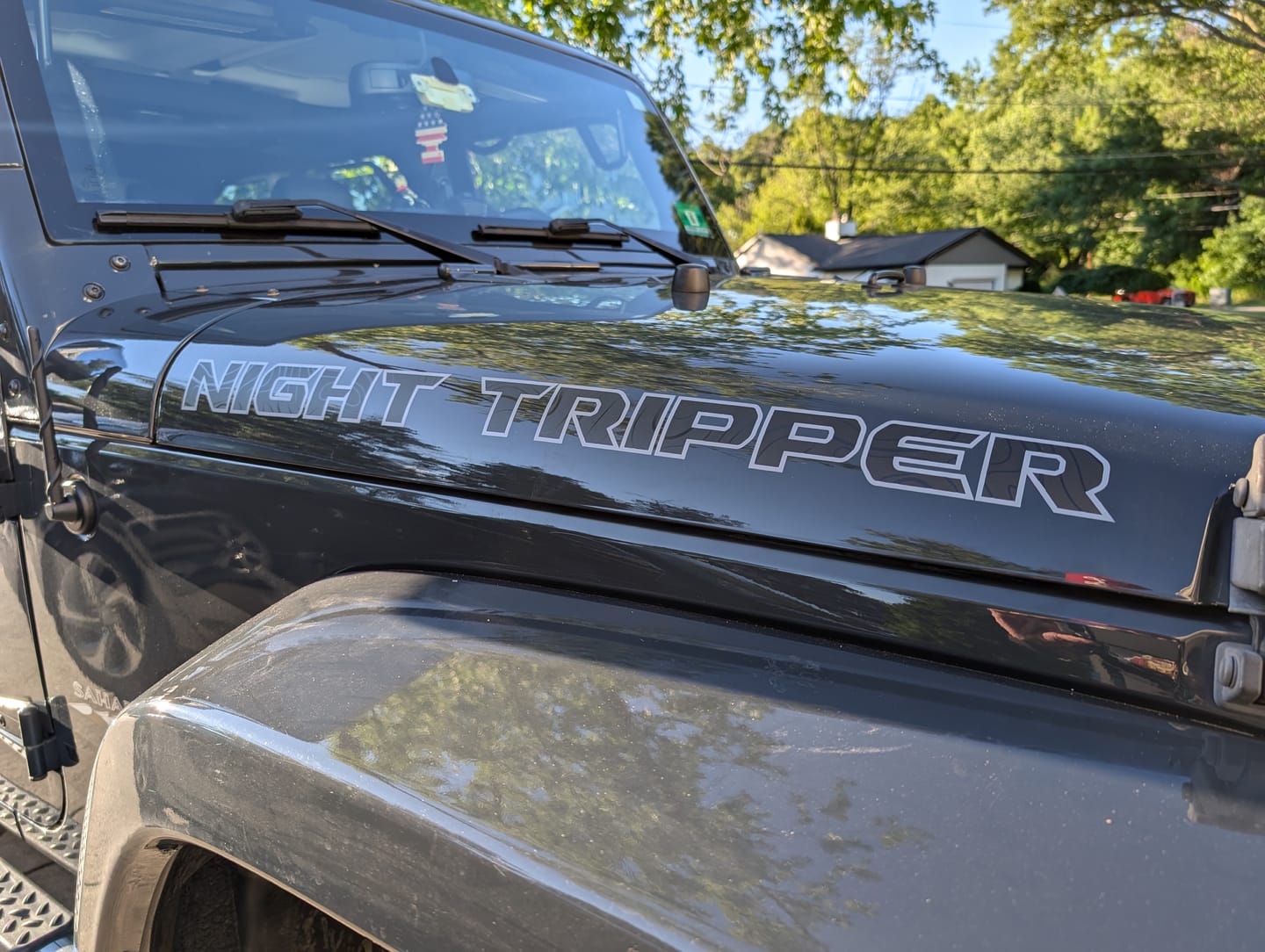 Customer photo review of Premium Black Topo Hood Lettering | Set of 2