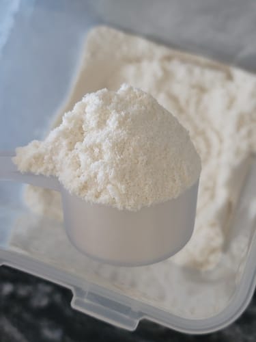 Customer photo review of Whey Protein Isolate with Organic Vanilla