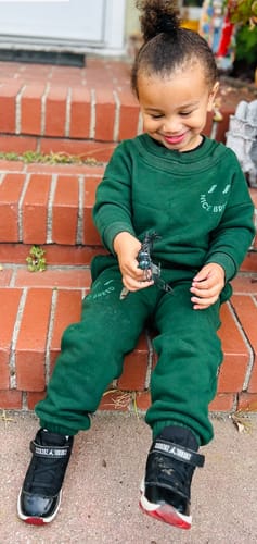 Customer photo review of KIDS DOUBLE COLLAR FOREST CREW