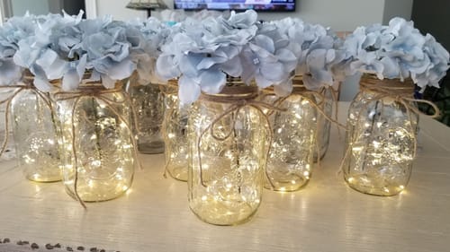 Customer photo review of Clearance Bulk Exclusive 26 Colors Silk Hydrangea with Stems for DIY Floral Arrangements and Bouquets Wholesale