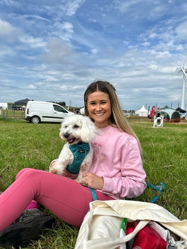 Customer photo review of Walkies Ready® Leggings - Raspberry Pink