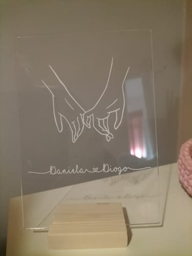 Customer photo review of Lâmpada Pinky Promise Personalizável