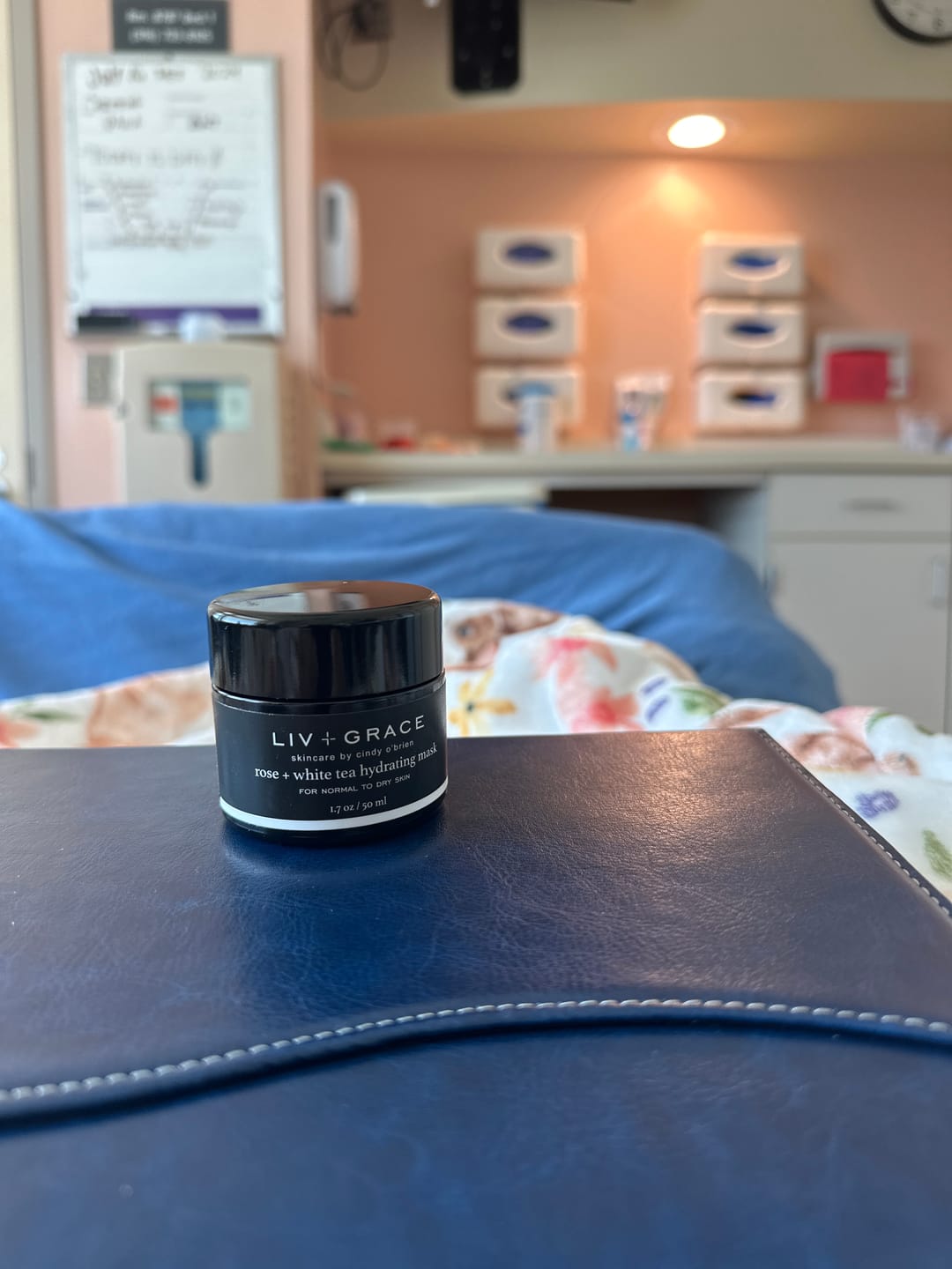 Customer photo review of Rose + White Tea Hydrating Mask and Sleepwear