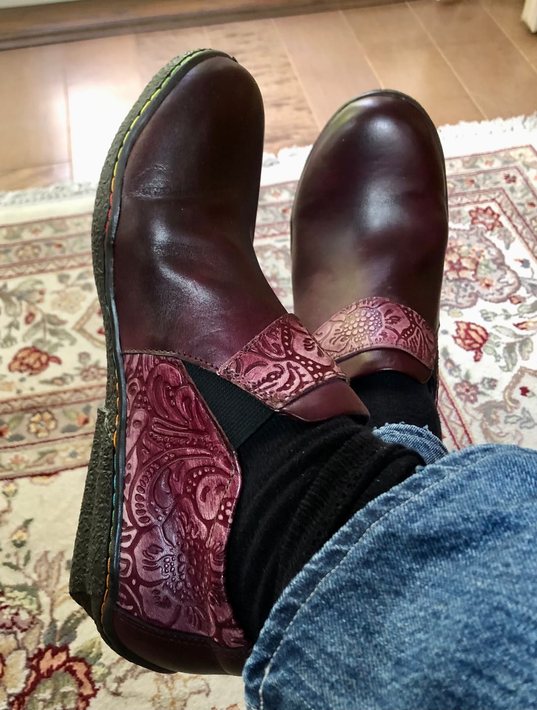 Customer photo review of Vintage Genuine Leather Comfy Flat Shoes
