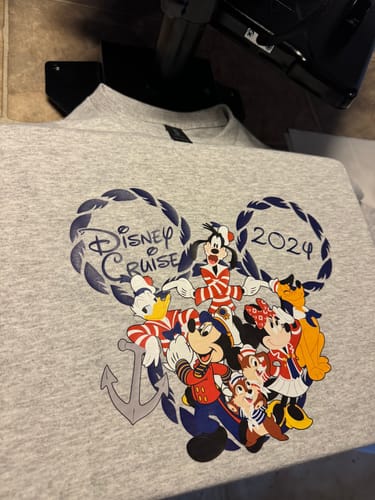 Customer photo review of 2024 Disney Cruise Disney DTF Transfer