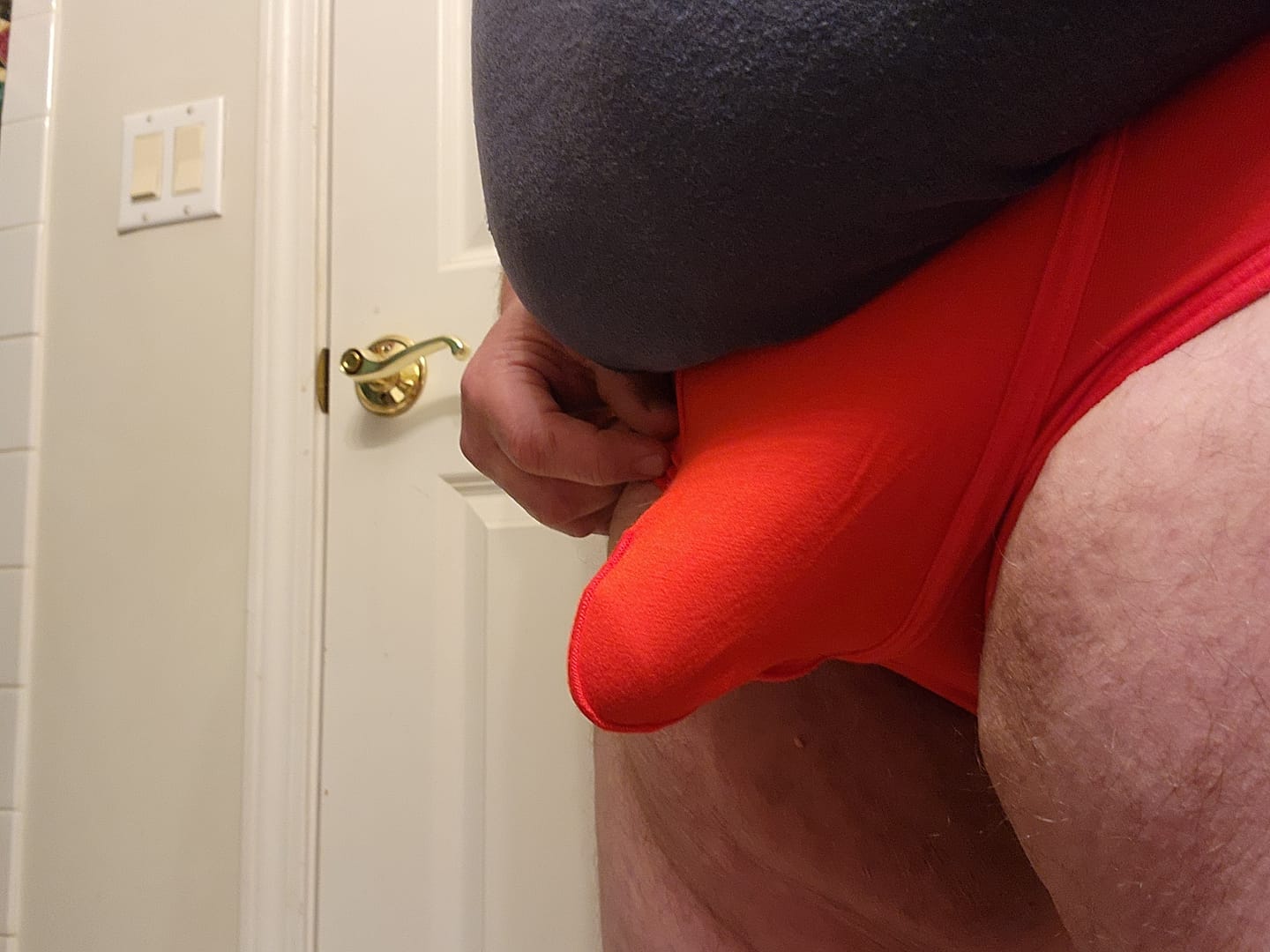 Customer photo review of 3 Pack Mens Sculpt Bulge Shape Support Pouch Underwear