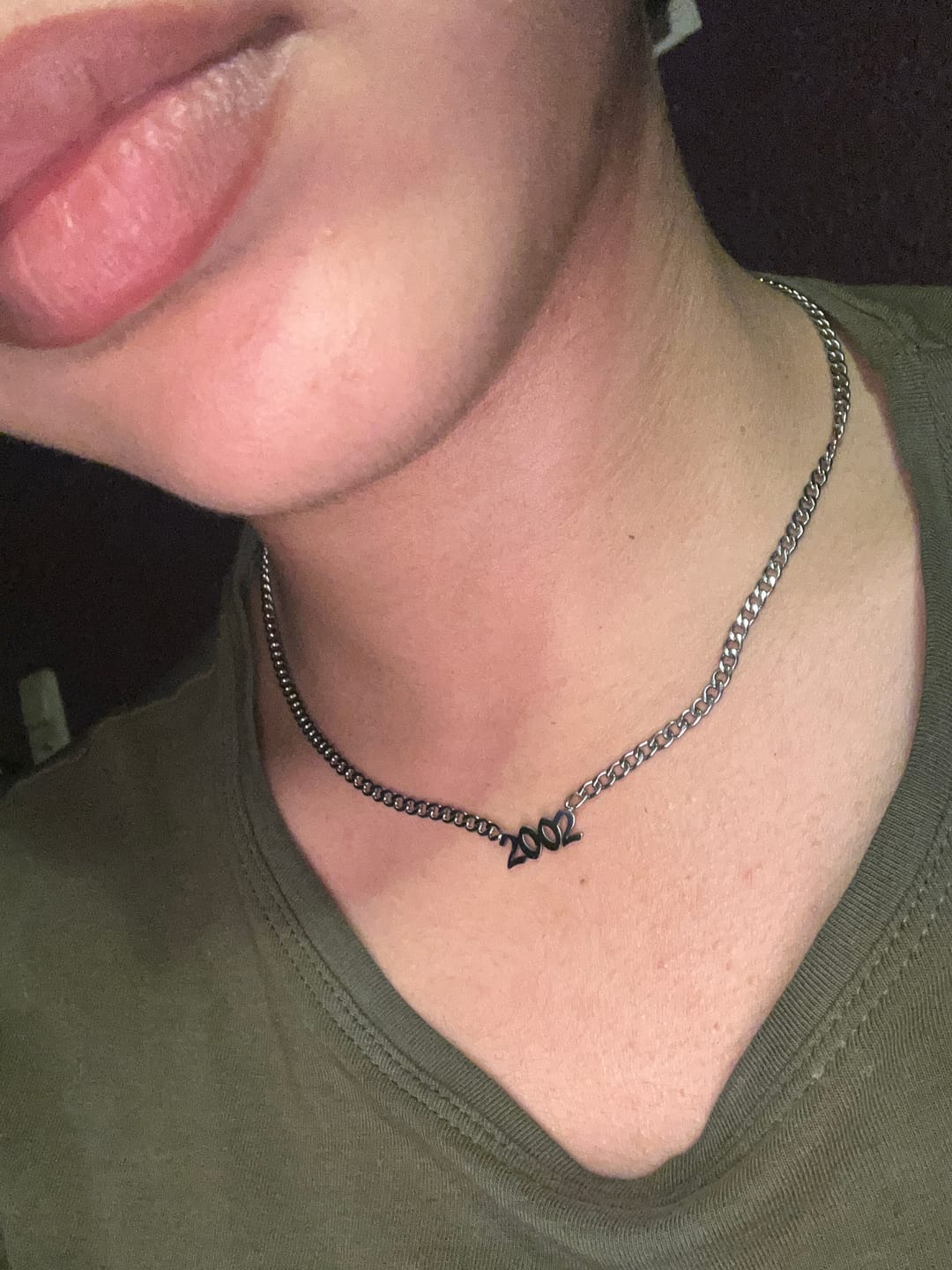 Customer photo review of Jahreszahl Halskette | 18K vergoldet