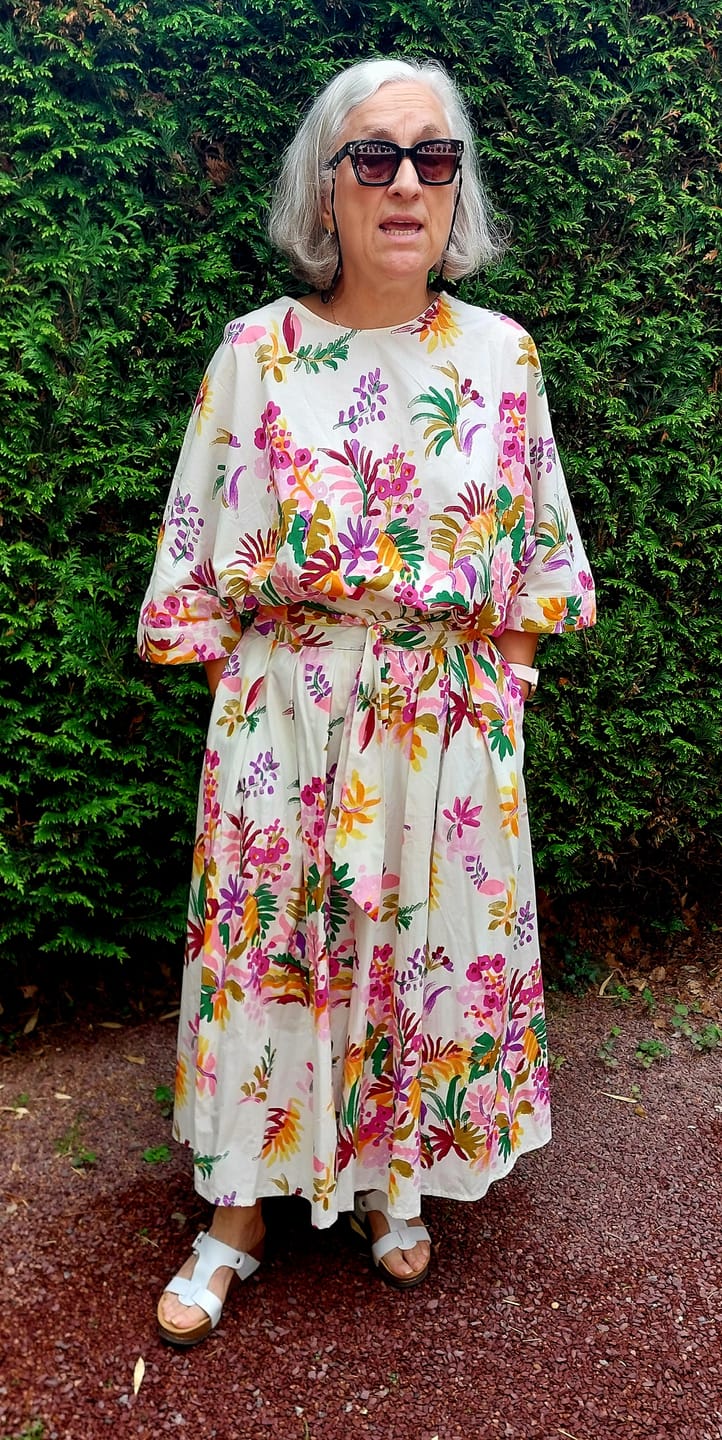 Customer photo review of Pantalon Paco -  popeline de coton Floraison
