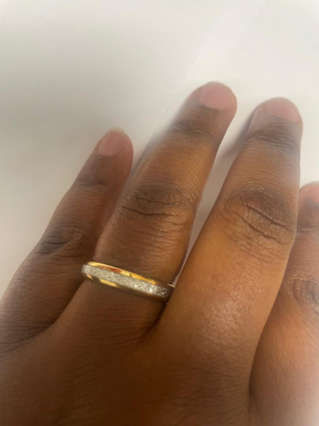 Customer photo review of The Golden Steel 4mm Wonder Ring