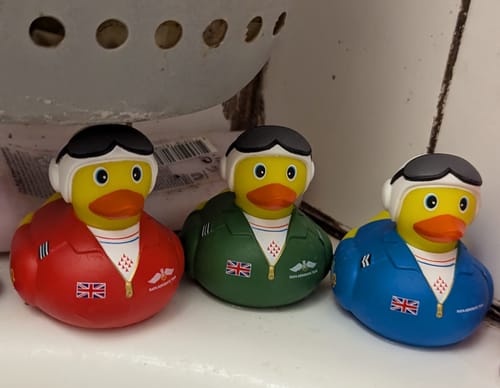 Customer photo review of RAF Association Red Arrows Ducks - Red/Green/Blue (Pack of 3)