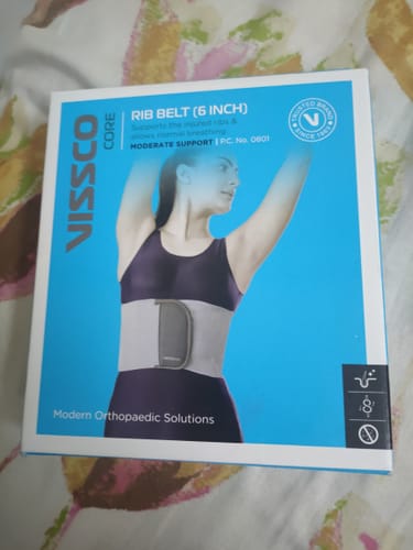 Customer photo review of Rib Belt | Provides Moderate Support to the Injured Ribs & Allows Normal Respiration (Grey)