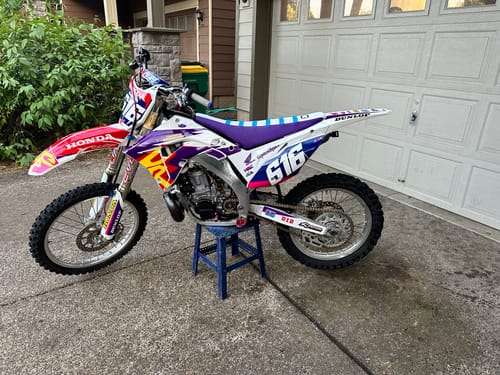 Customer photo review of Custom Seat Cover: 2000-2007 CR125/250