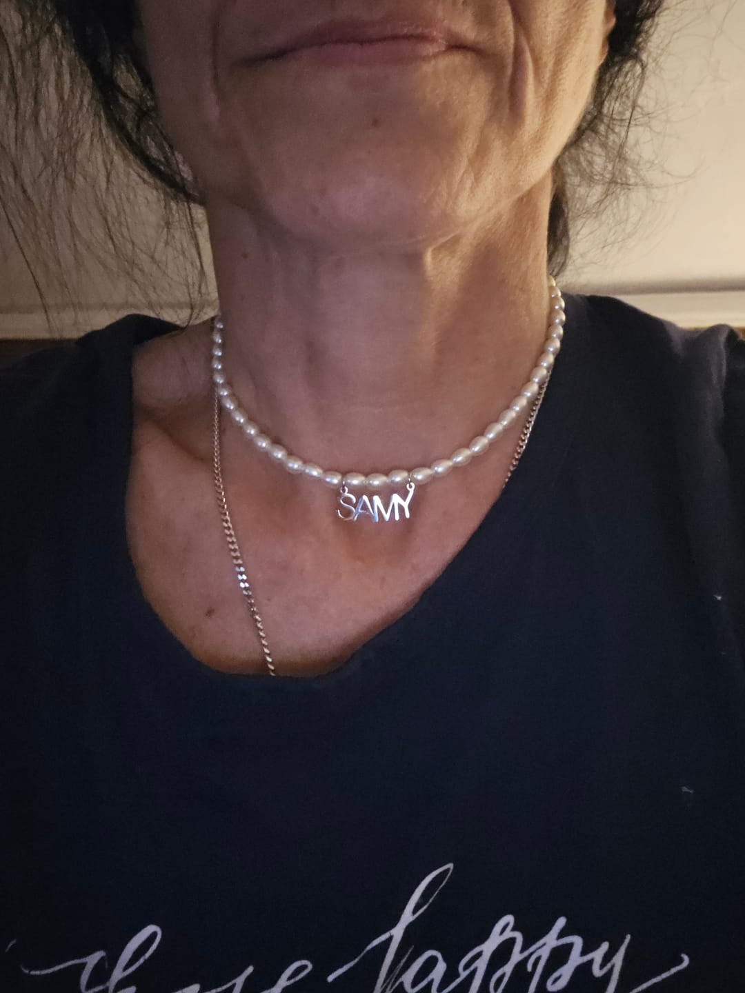 Customer photo review of Collier Prénom Perles