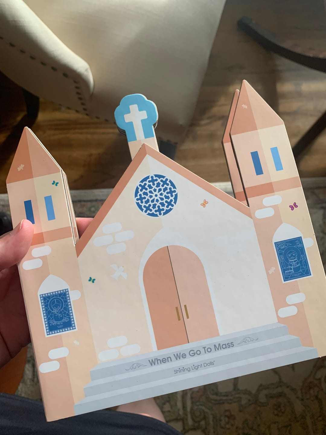 Customer photo review of When We Go to Mass - shaped board book