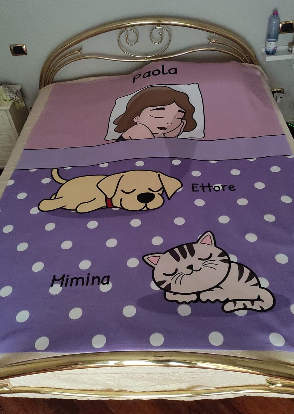 Customer photo review of Tempo di coccole con gli animali domestici (Singolo) - Plaid personalizzato
