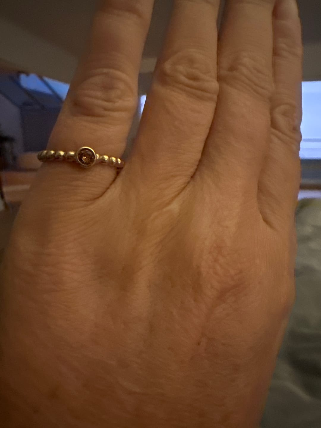 Customer photo review of Matino Deluxe Ring in Gold - Smokey Topaz