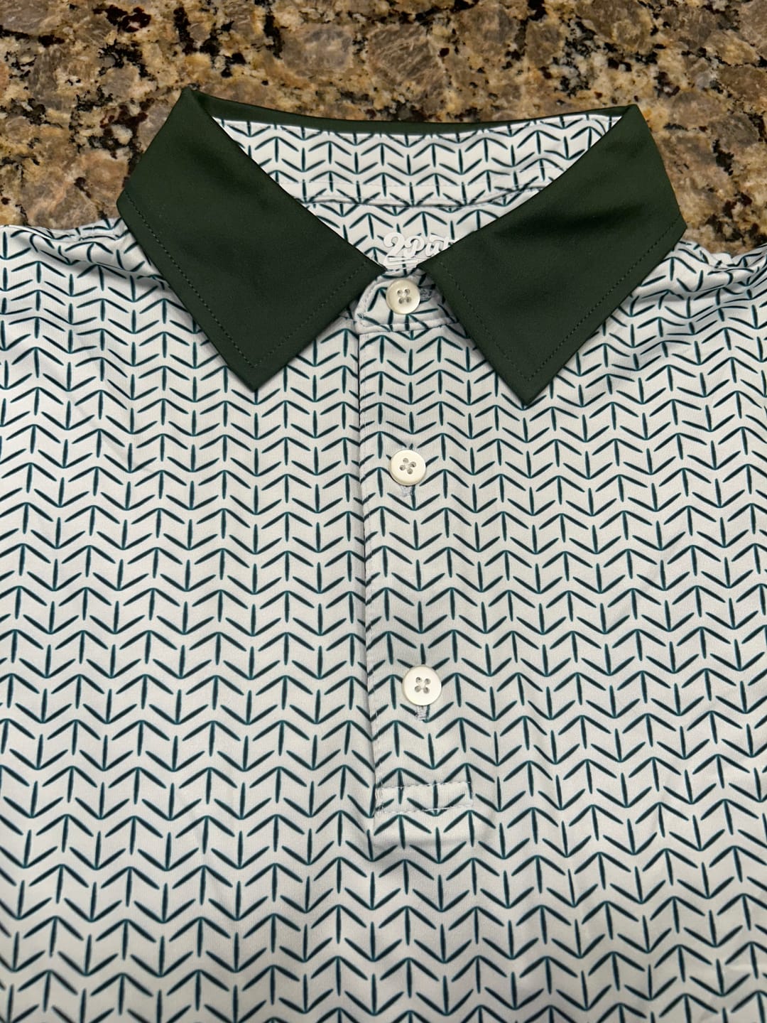 Customer photo review of Mystic Green Men's Polo