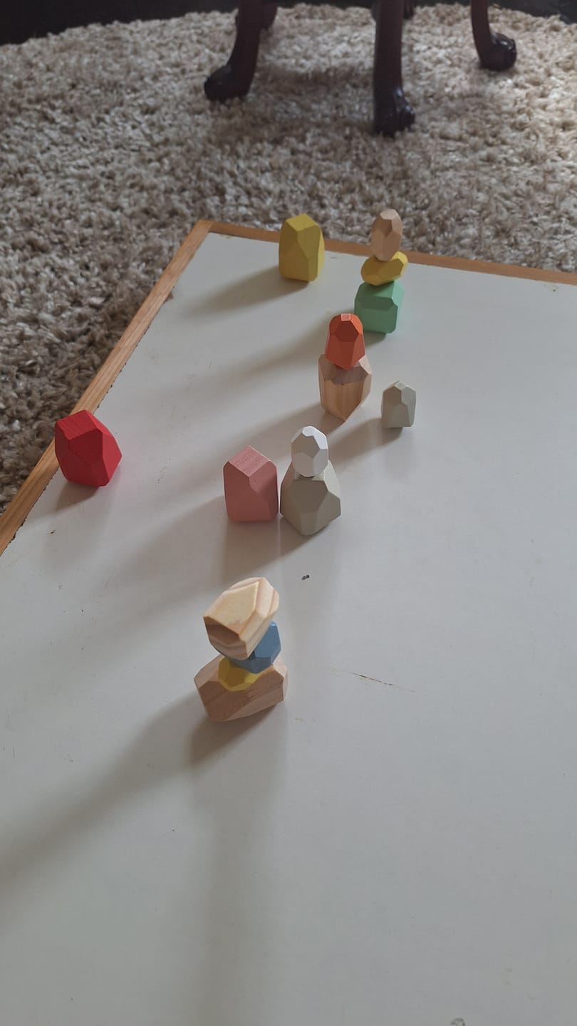 Customer photo review of Holzdiamanten "Pastell" – 36 handgefertigte Steine
