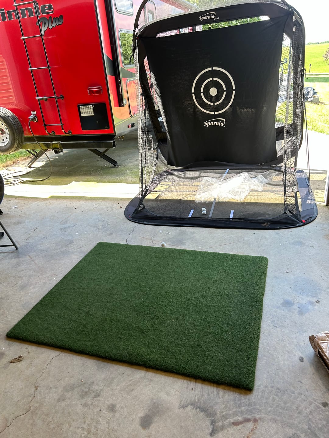 Customer photo review of TeeStrike Champ Golf Mat 4'x5'