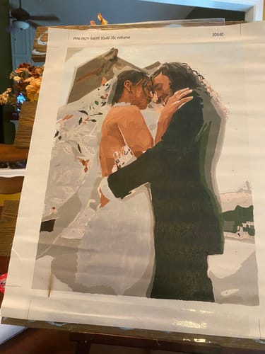 Customer photo review of Custom Paint By Numbers Kit - Upload Your Photo - Brush Set Included