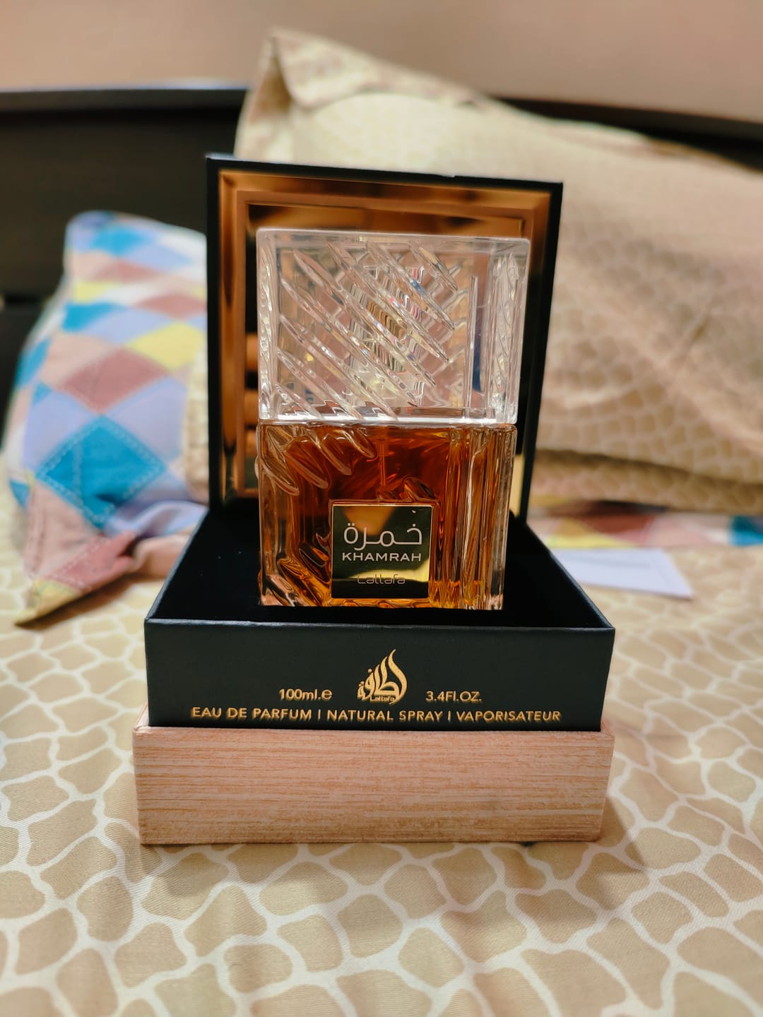 Customer photo review of Lattafa Khamrah Eau De Parfum For Unisex