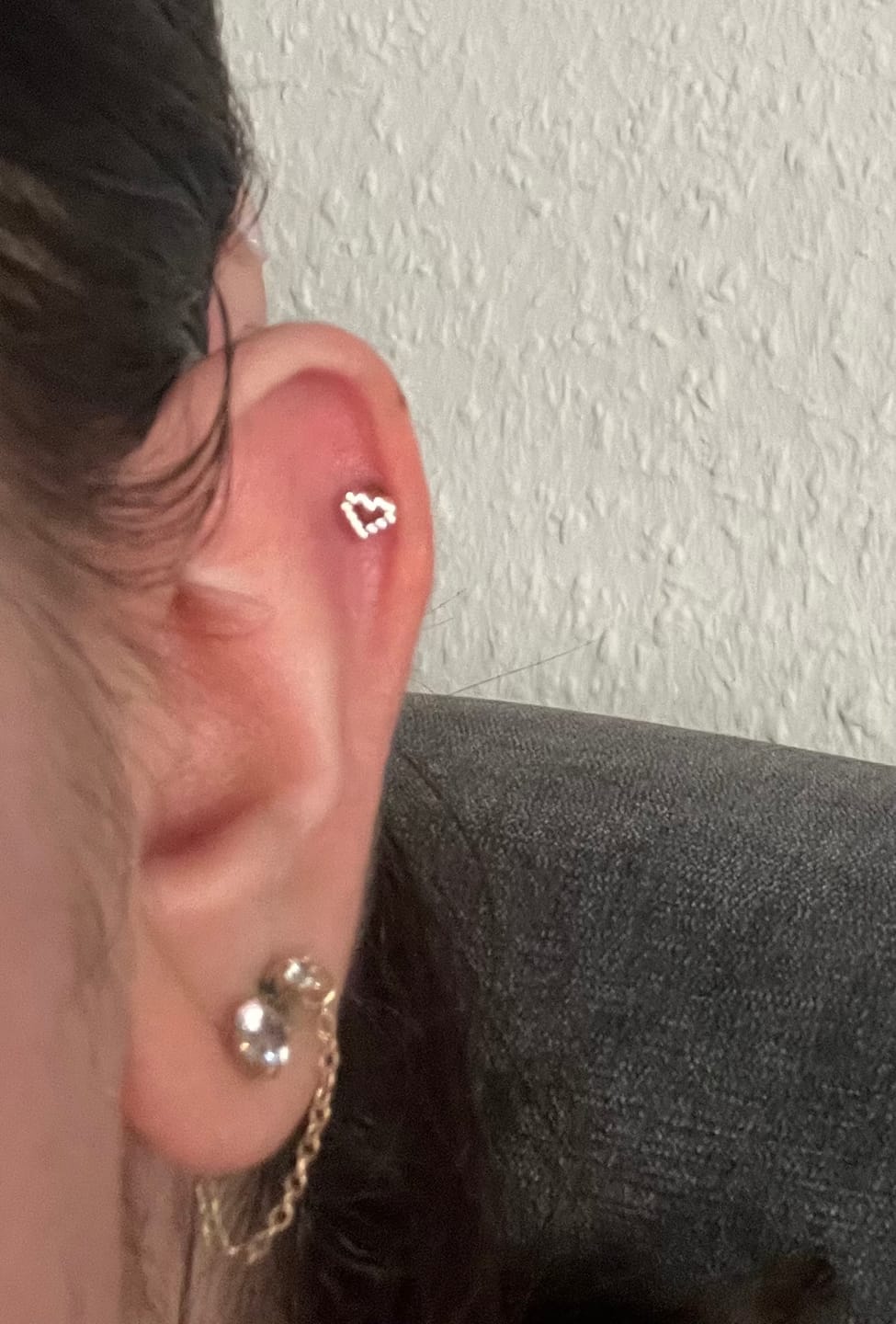 Customer photo review of Heart Piercing | Titan