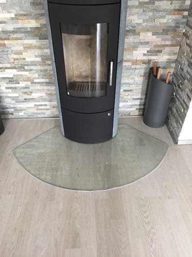 Customer photo review of Silikon-Dichtlippe Schmutzlippe für Glasplatte, Kaminplatte, Ofenplatte, Bodenplatte - FLEX