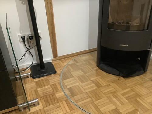 Customer photo review of Kaminschutzgitter aus Spezial-Sicherheitsglas, Hitzeschutz Funkenschuztgitter aus echtem ESG-Glas