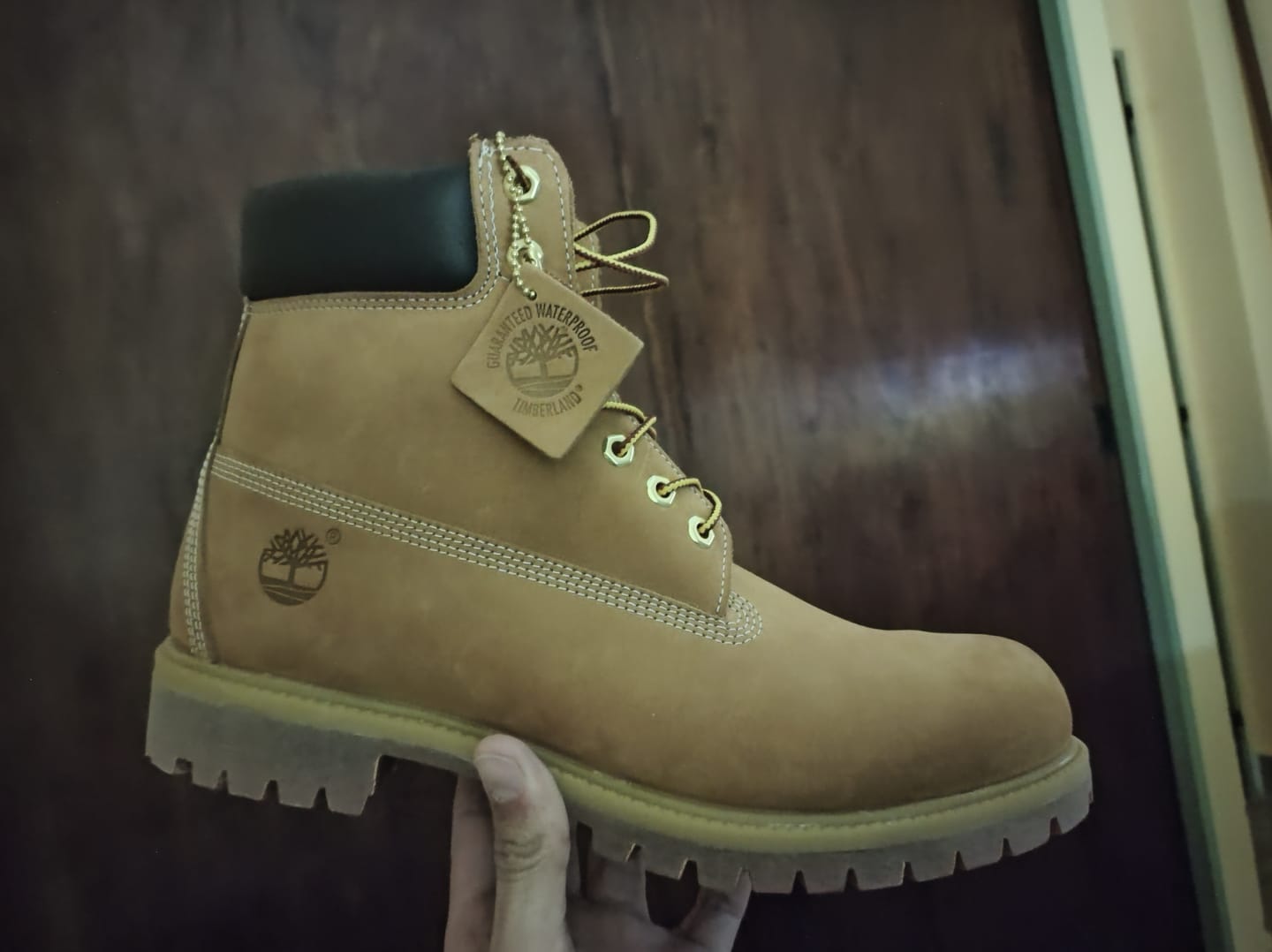 Customer photo review of Botas Timberland Premium 6 Inch Waterproof Beige