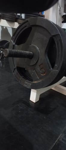 Customer photo review of Anilha 15kg Sport Pintada Furo 31mm