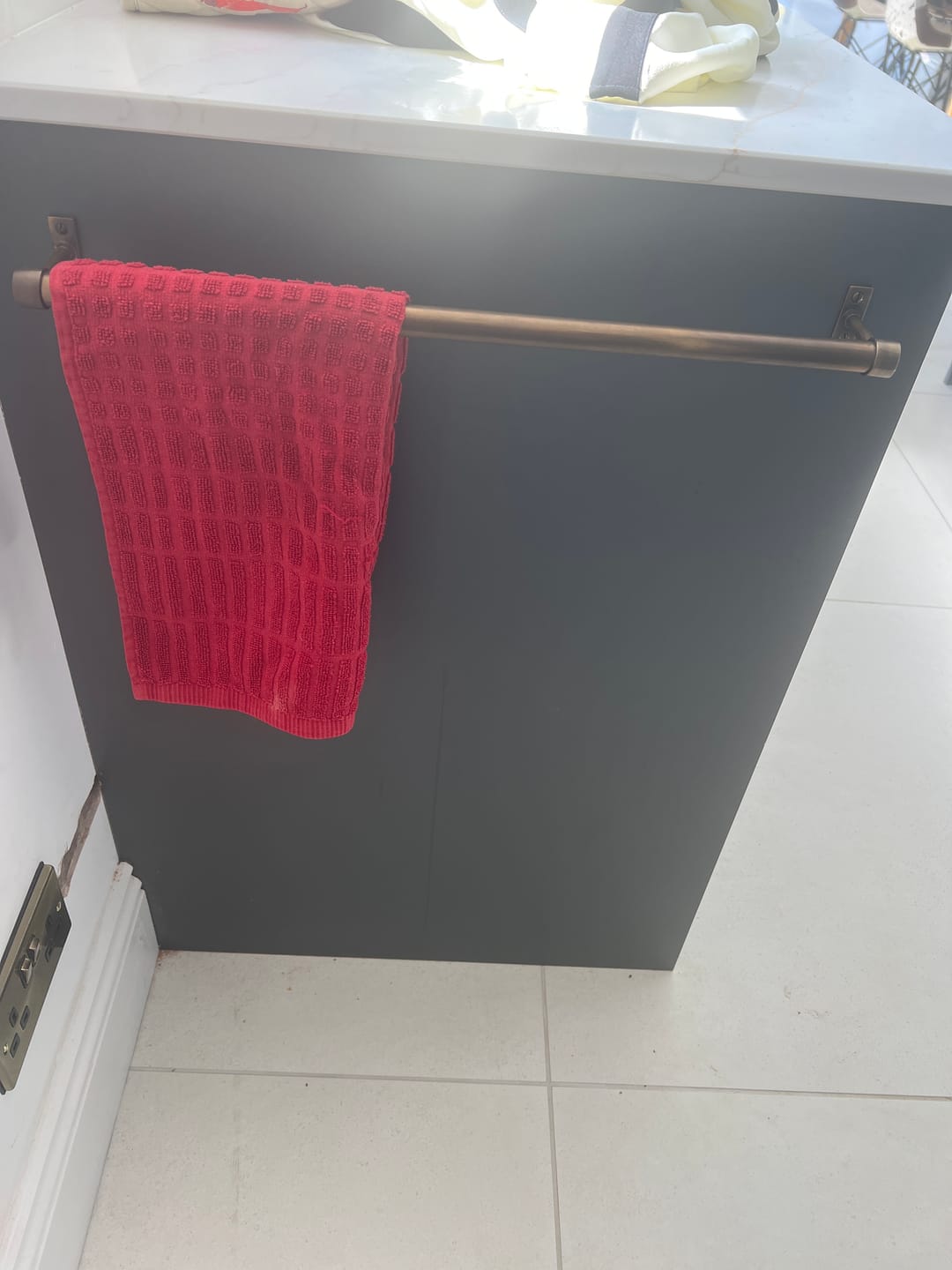 Customer photo review of Solid Brass Towel Rail