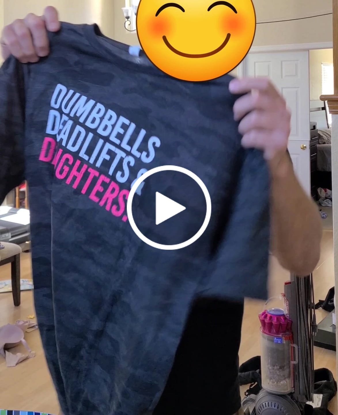 Customer video review of Dumbbells Deadlifts & Daughters Shirt