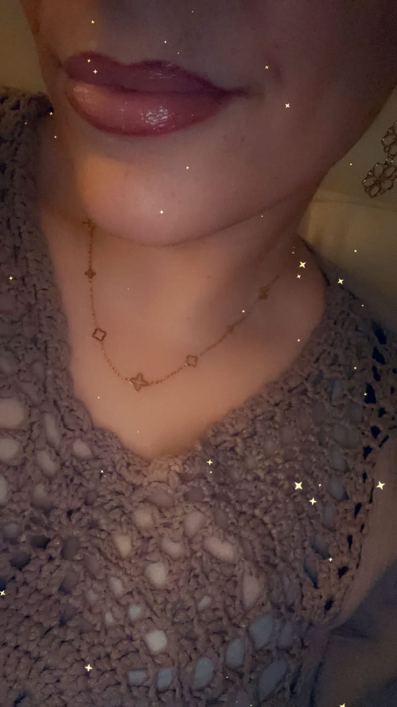 Customer photo review of Fancy Clover Kette | 18K vergoldet