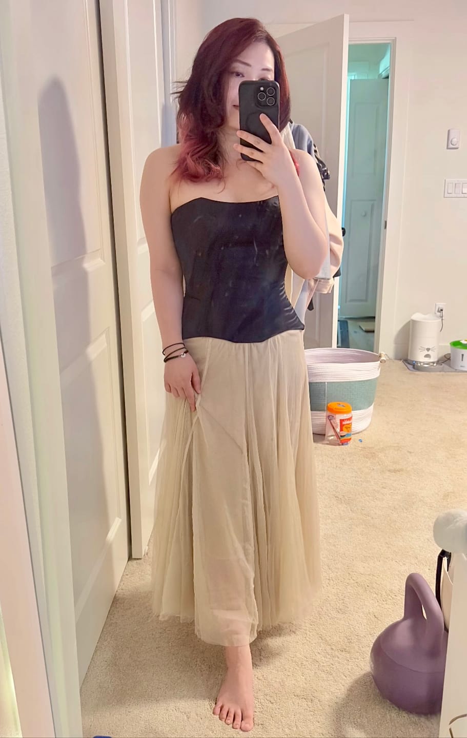 Customer photo review of Satin corset