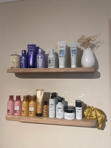 Customer photo review of Curved Floating Shelf
