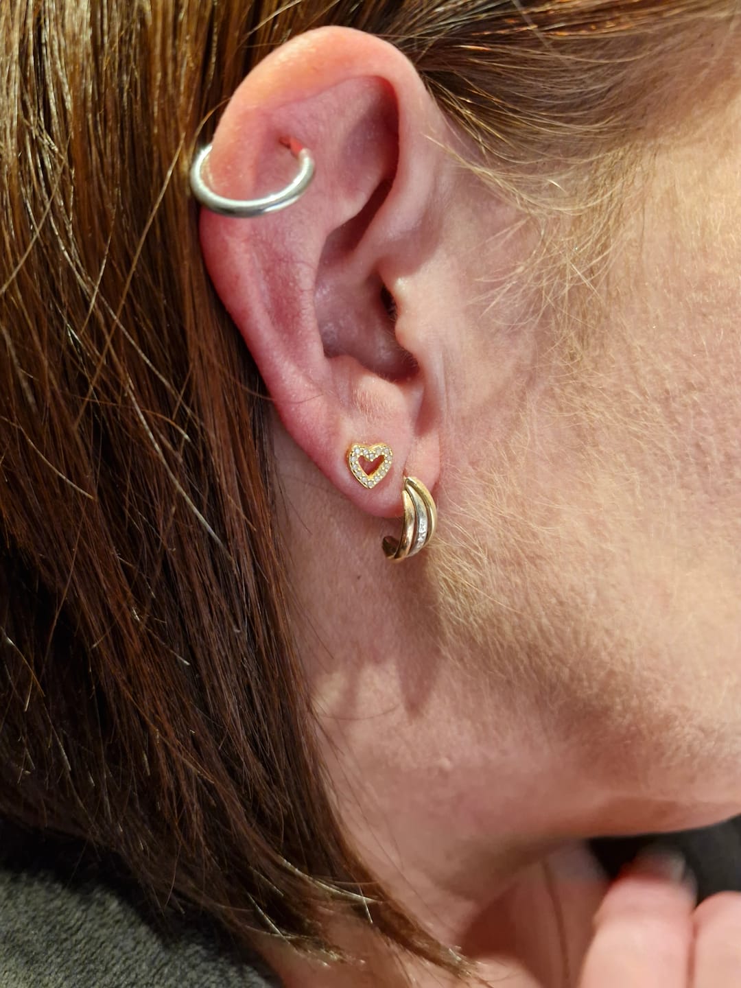 Customer photo review of Alma Stud Earring in Gold