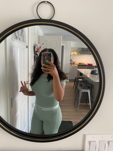 Customer photo review of Rib Lounge Short Sleeve - Seafoam