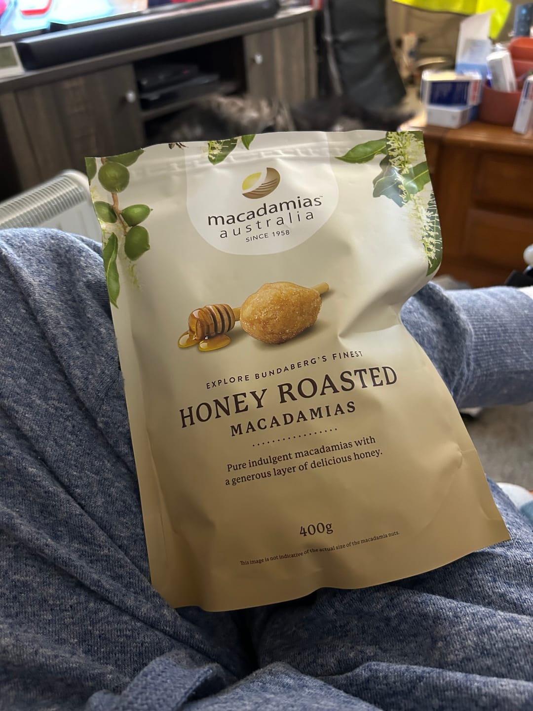 Customer photo review of Honey Roasted Macadamias