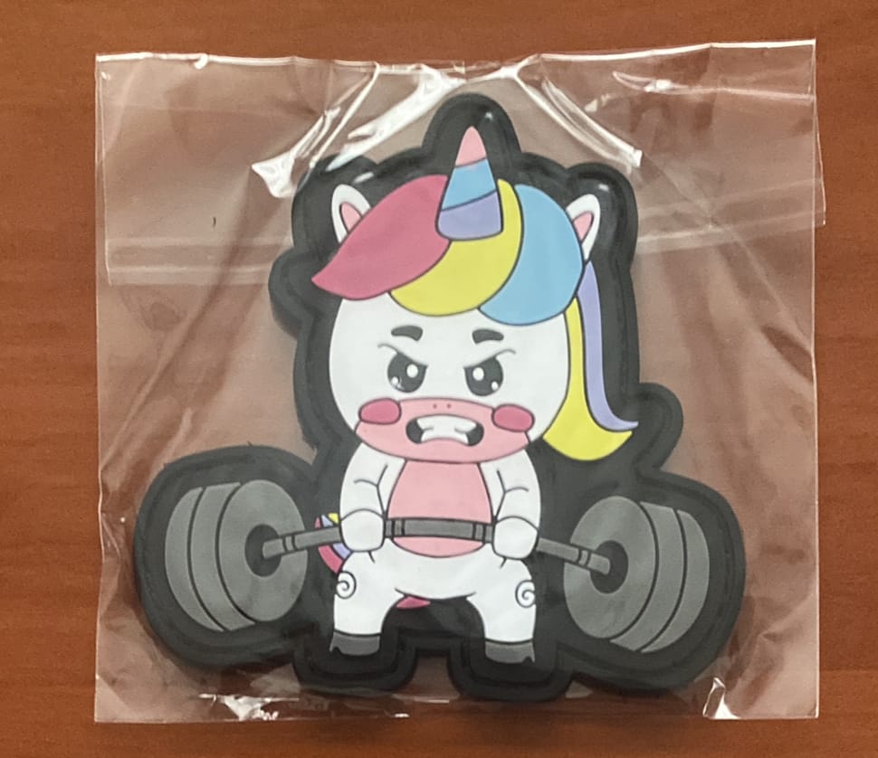 Customer photo review of Parche Unicornio Bodybuilder