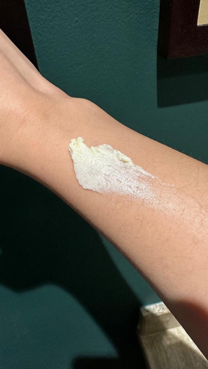 Customer photo review of Prebiotic Body & Face Cream