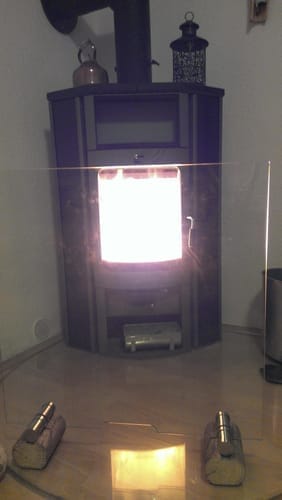 Customer photo review of Kaminschutzgitter aus Spezial-Sicherheitsglas, Hitzeschutz Funkenschuztgitter aus echtem ESG-Glas