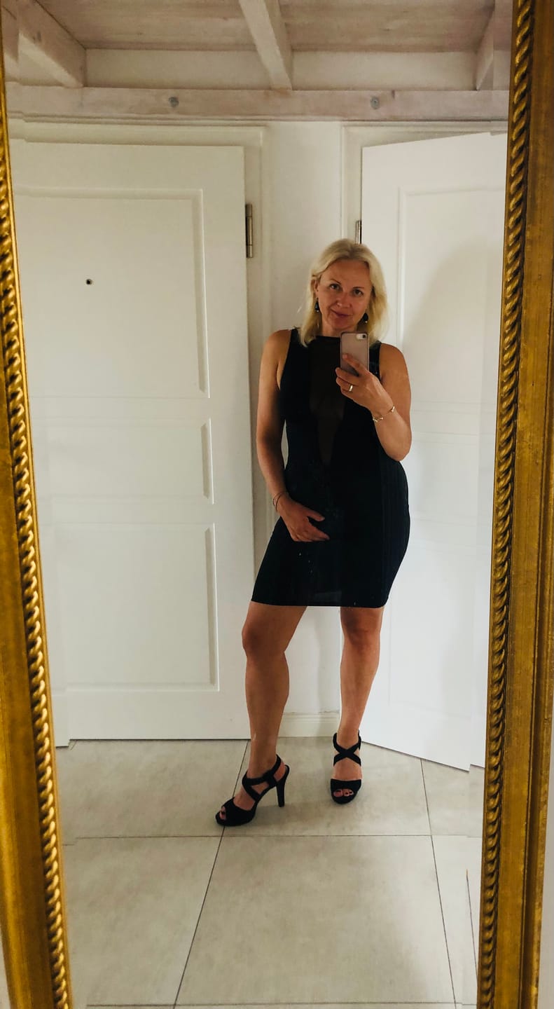 Customer photo review of Stoff Kleid mit Einsatz
