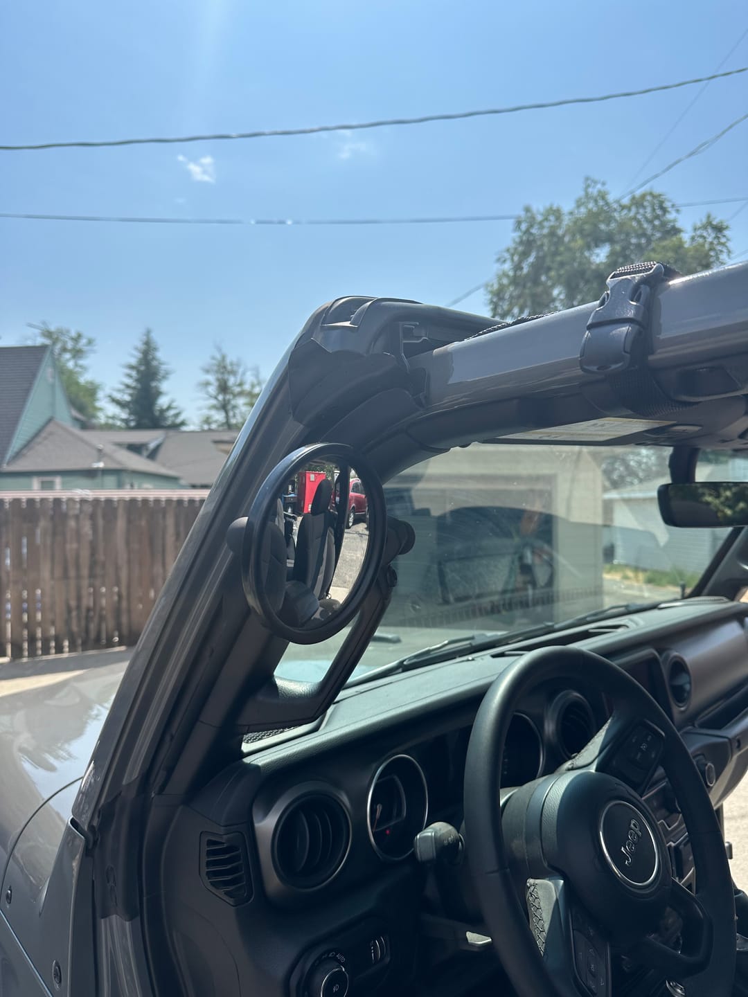 Customer photo review of JL/JLU A-Pillar Side Jeep Mirrors with Base Mount Driver AND Passenger