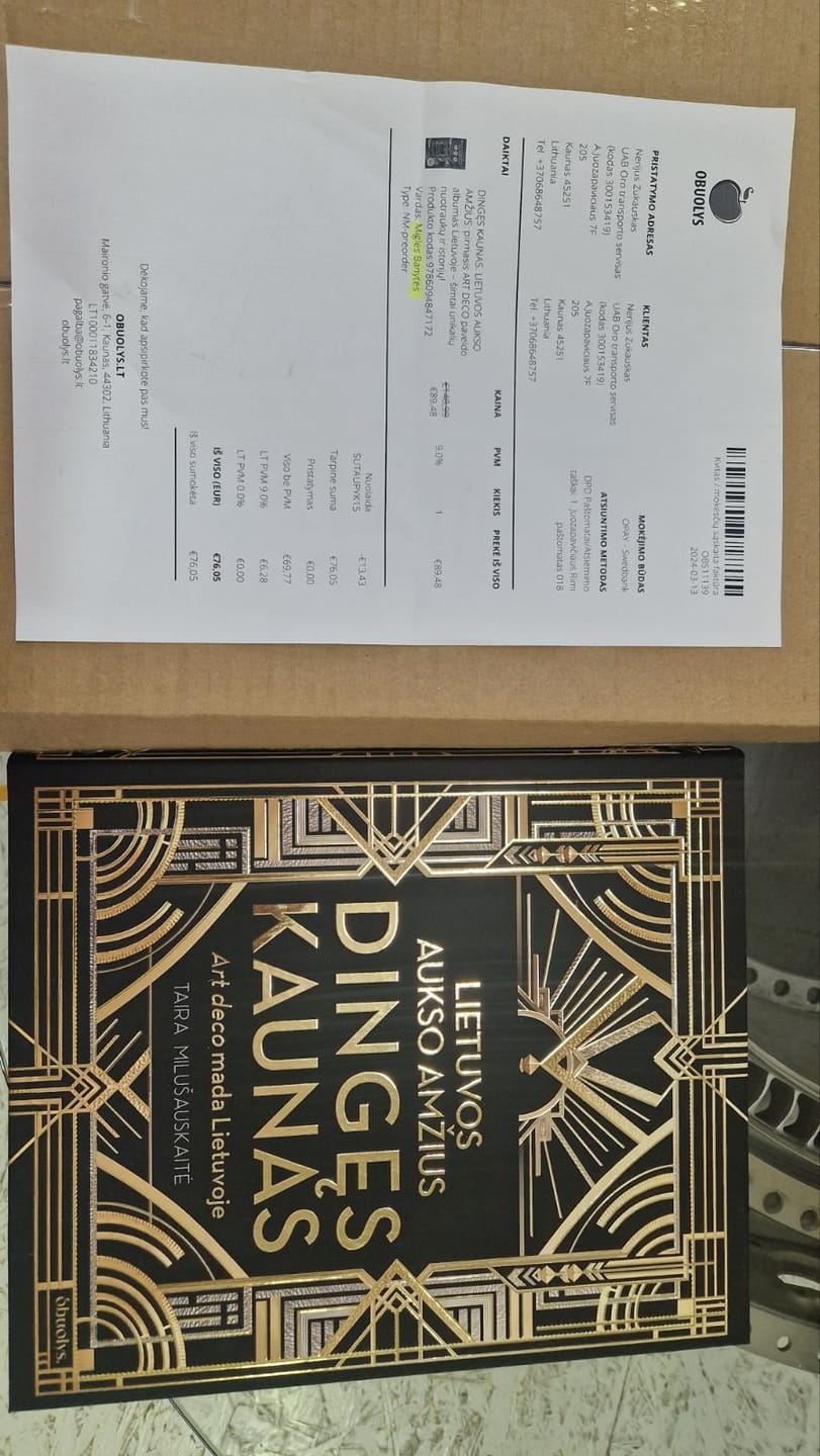 Customer photo review of Lietuvos aukso amžius. Dingęs Kaunas: art deco mada Lietuvoje – šimtai unikalių nuotraukų ir istorijų!
