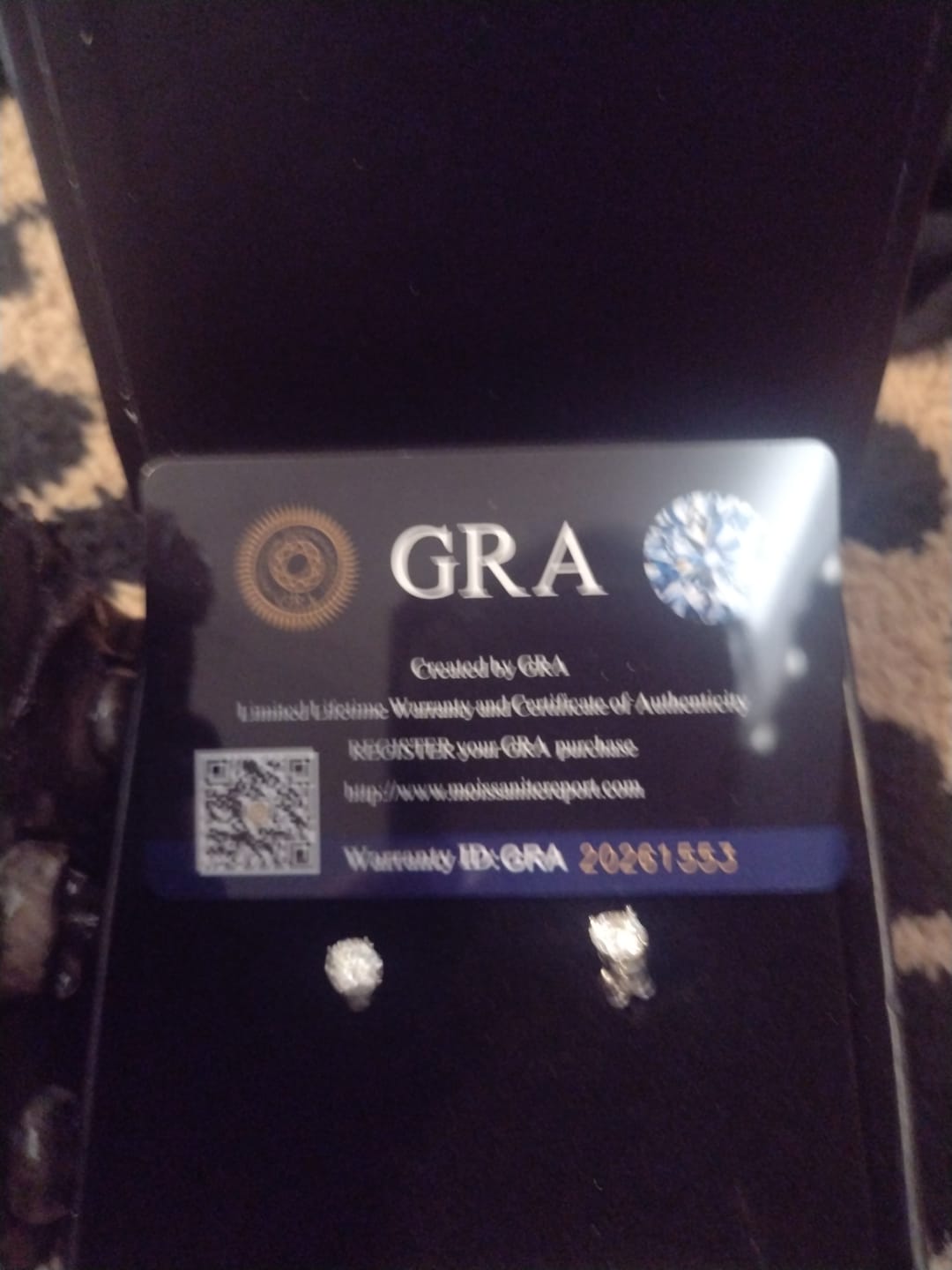 Customer photo review of 6MM Moissanite Earrings