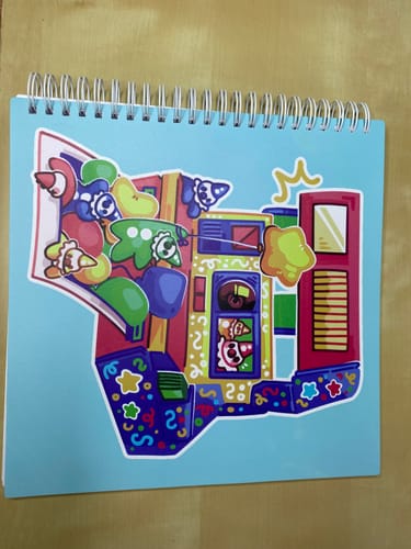 Customer photo review of Clown Polaroid Large Reusable Square Sticker Book