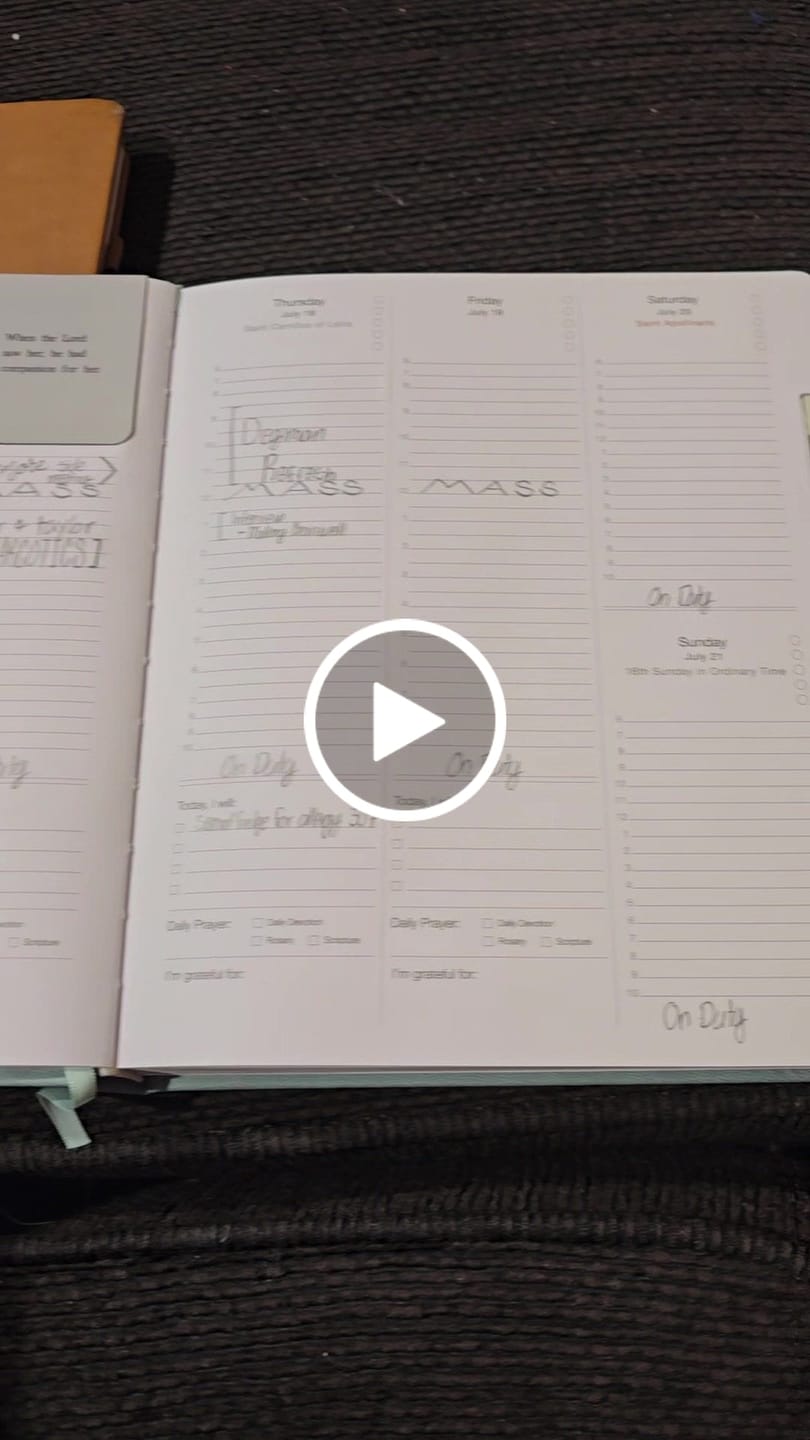 Customer video review of Catholic Academic Liturgical Planner // Big Layout