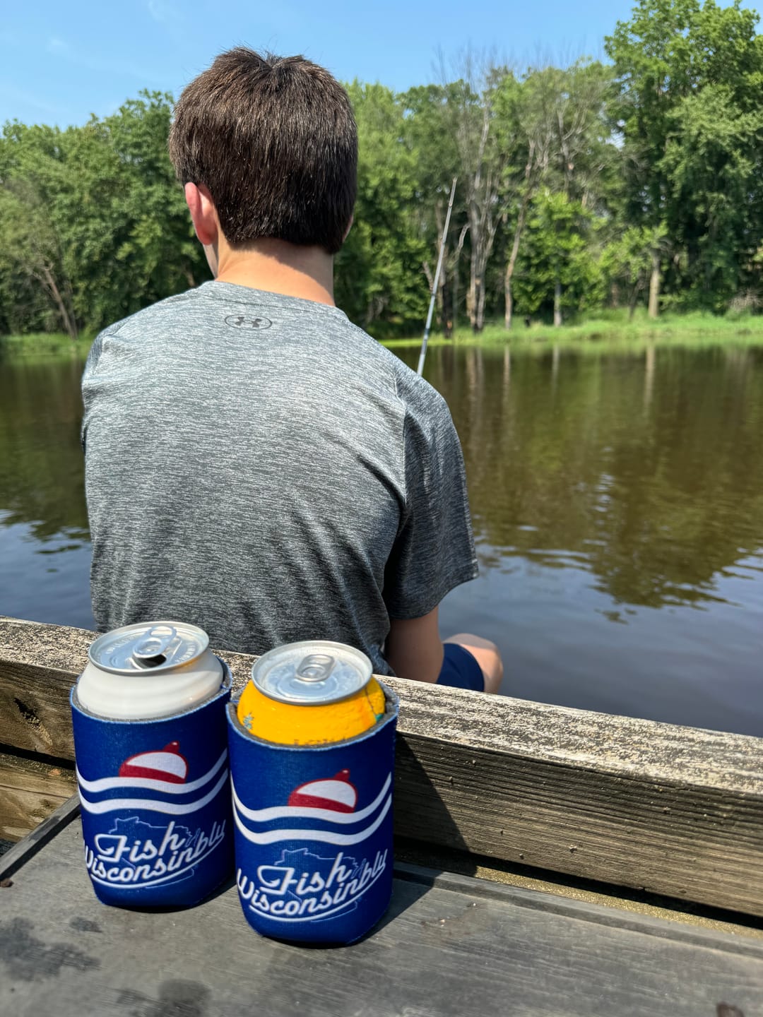 Customer photo review of Fish Wisconsinbly "Bobber" Coozie
