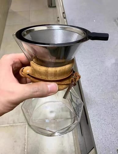 Customer photo review of Pour Over Coffee Maker Set and Dripper Paperless Brewing
