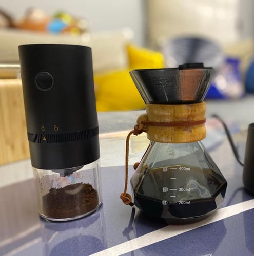 Customer photo review of Pour Over Coffee Maker Set and Dripper Paperless Brewing